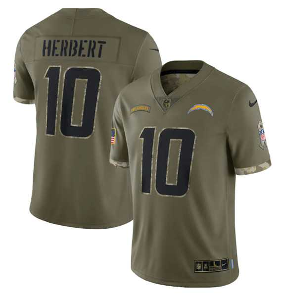Men's Los Angeles Chargers #10 Justin Herbert 2022 Olive Salute To Service Limited Stitched Jersey,We sell and wholesale Men's Los Angeles Chargers #10 Justin Herbert 2022 Olive Salute To Service Limited Stitched Jersey on line form chian!